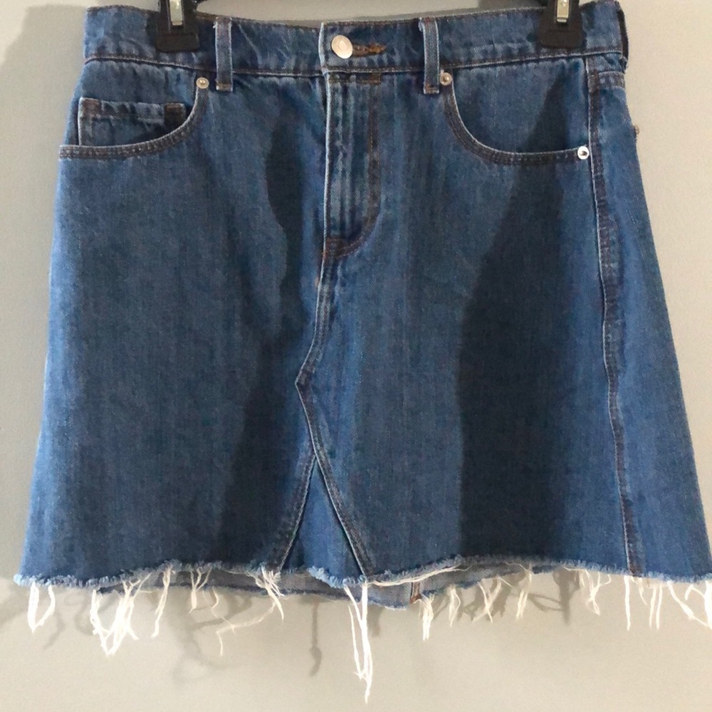 High wasted jean skirt